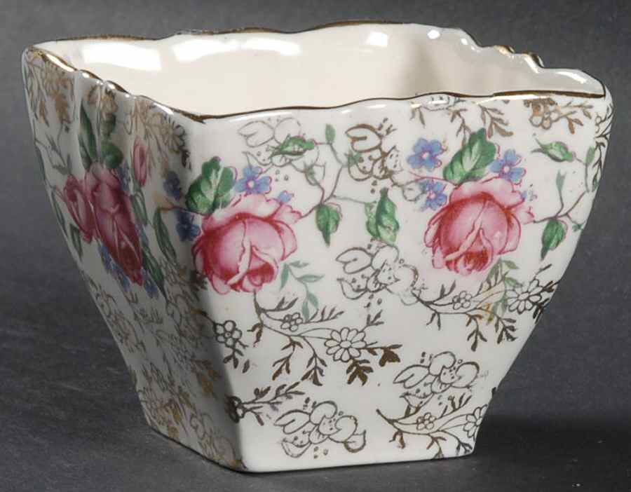Rambler Rose Open Sugar Bowl by James Kent (England)-1