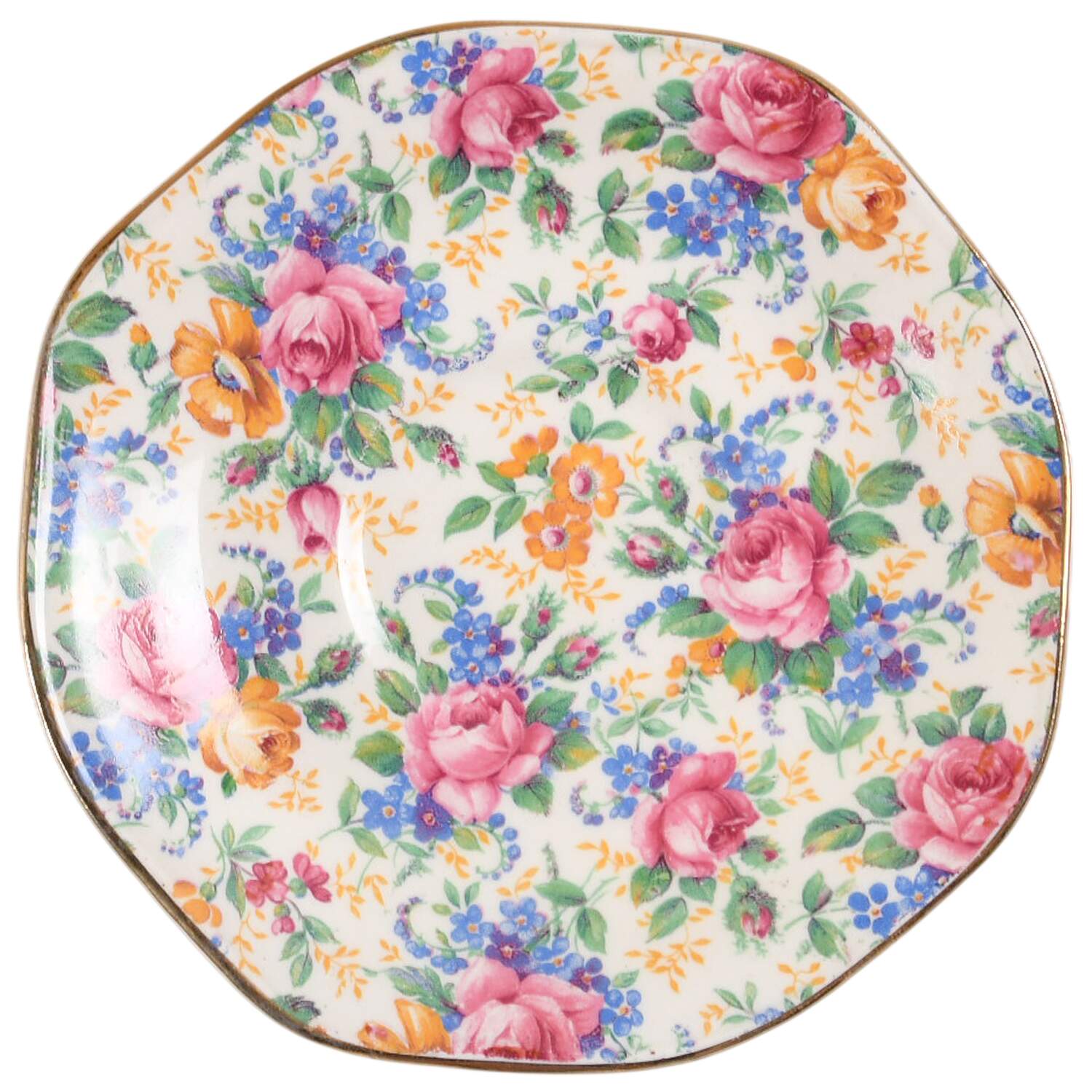 Rosalynde (Old, No Globe Stamp) Saucer for Flat Cup by James Kent (England)-1