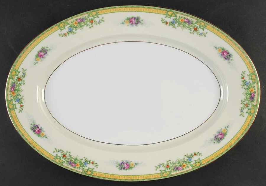 Normandy 17" Oval Serving Platter by KPM-1