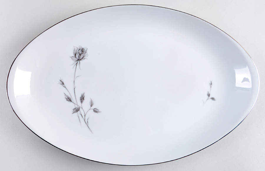 Enchanting Rose 14" Oval Serving Platter by Kessington-1