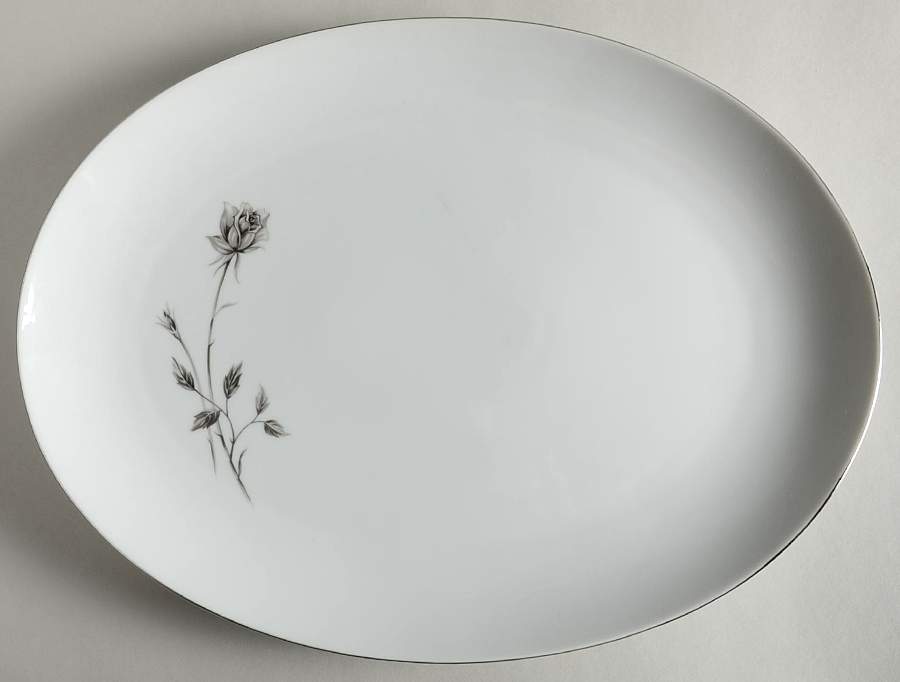 Enchanting Rose 14" Oval Serving Platter by Kessington-1