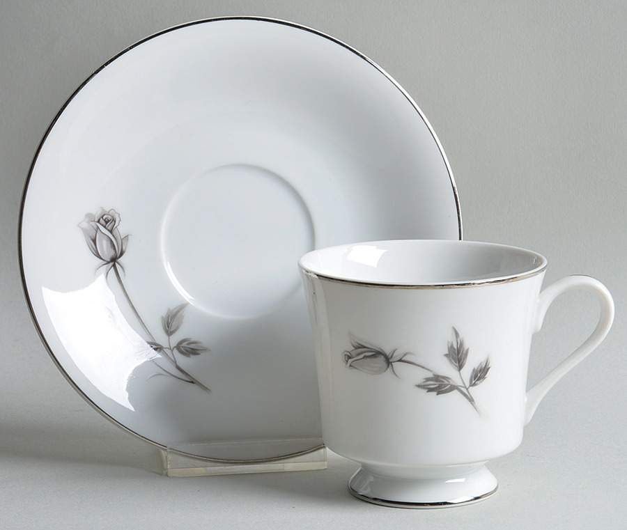 Enchanting Rose Footed Cup & Saucer Set by Kessington-1