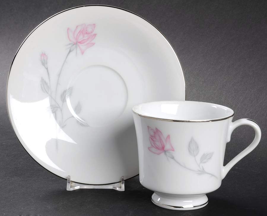 Forever Yours Traditional Footed Cup & Saucer Set by Kessington-1