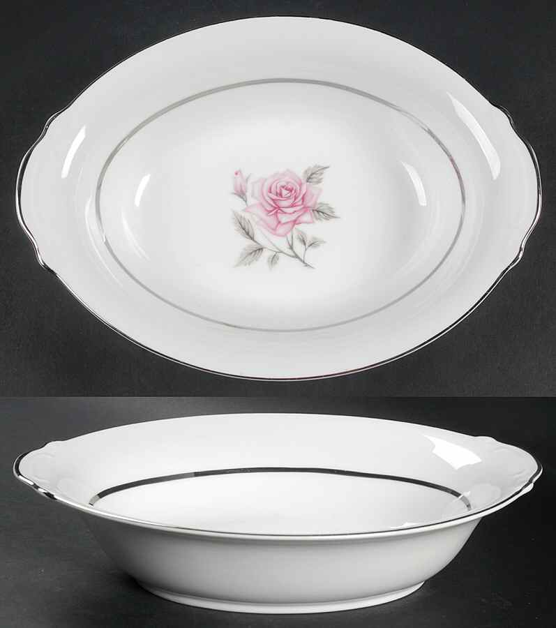 Majestic Rose 10" Oval Vegetable Bowl by Kessington-1