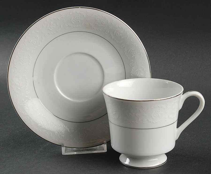 Petite Fleurs Footed Cup & Saucer Set by Kessington-1