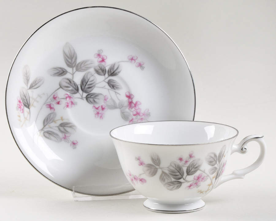 Diana Footed Cup & Saucer Set by Kyoto-1
