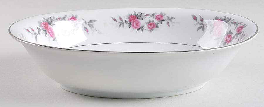 Rose Garland 10" Oval Vegetable Bowl by Kyoto-1