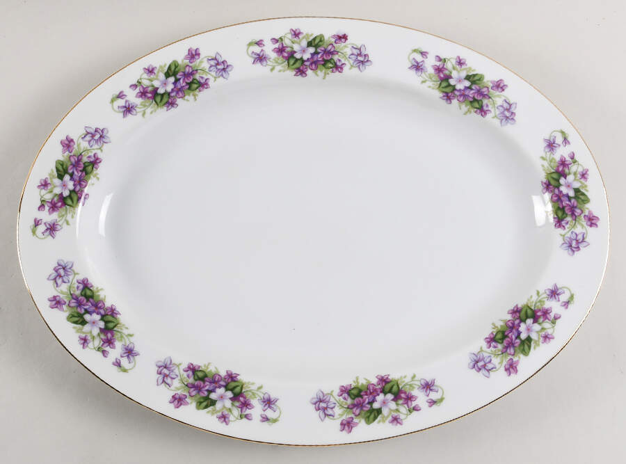 Violet 16" Oval Serving Platter by Kyoto-1