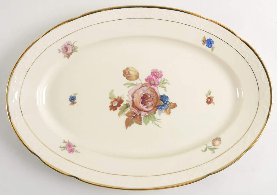 Rosenborg 15" Oval Serving Platter by KPM-1