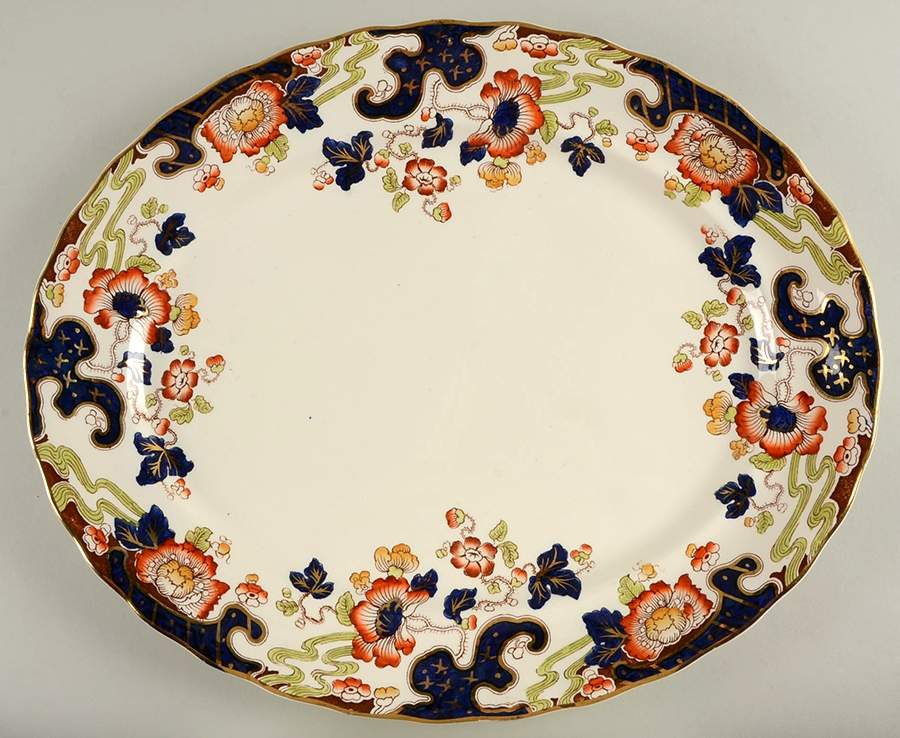 Tokio 17" Oval Serving Platter by Keeling & Co-1