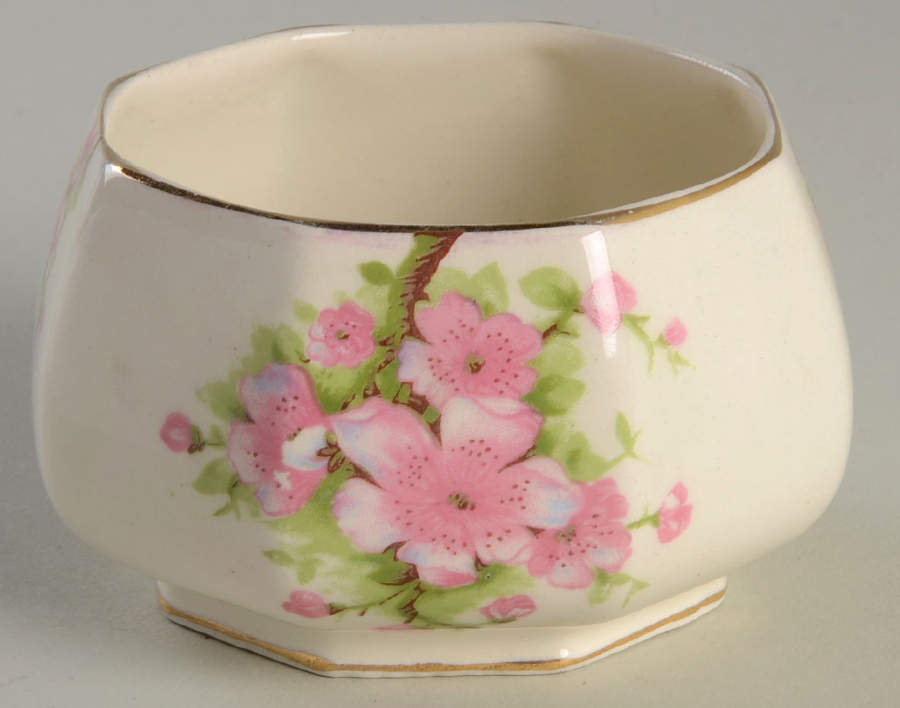 Apple Blossom Mini Open Sugar Bowl by James Kent (England)-1