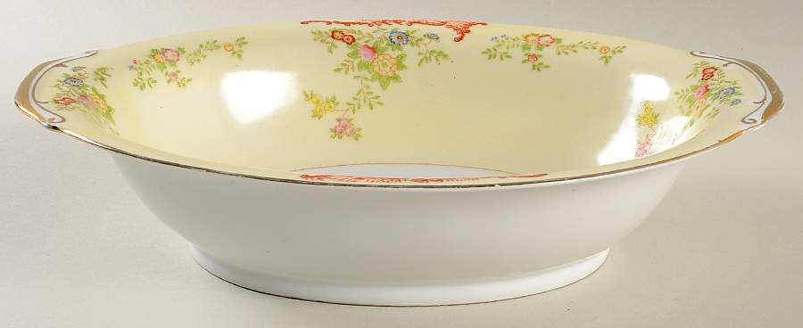 KRE4 10" Oval Vegetable Bowl by Krescent (Japan)-1
