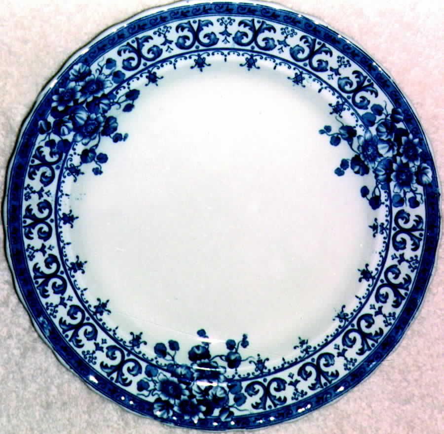Oxford Blue Green Dinner Plate by Keeling & Co-1