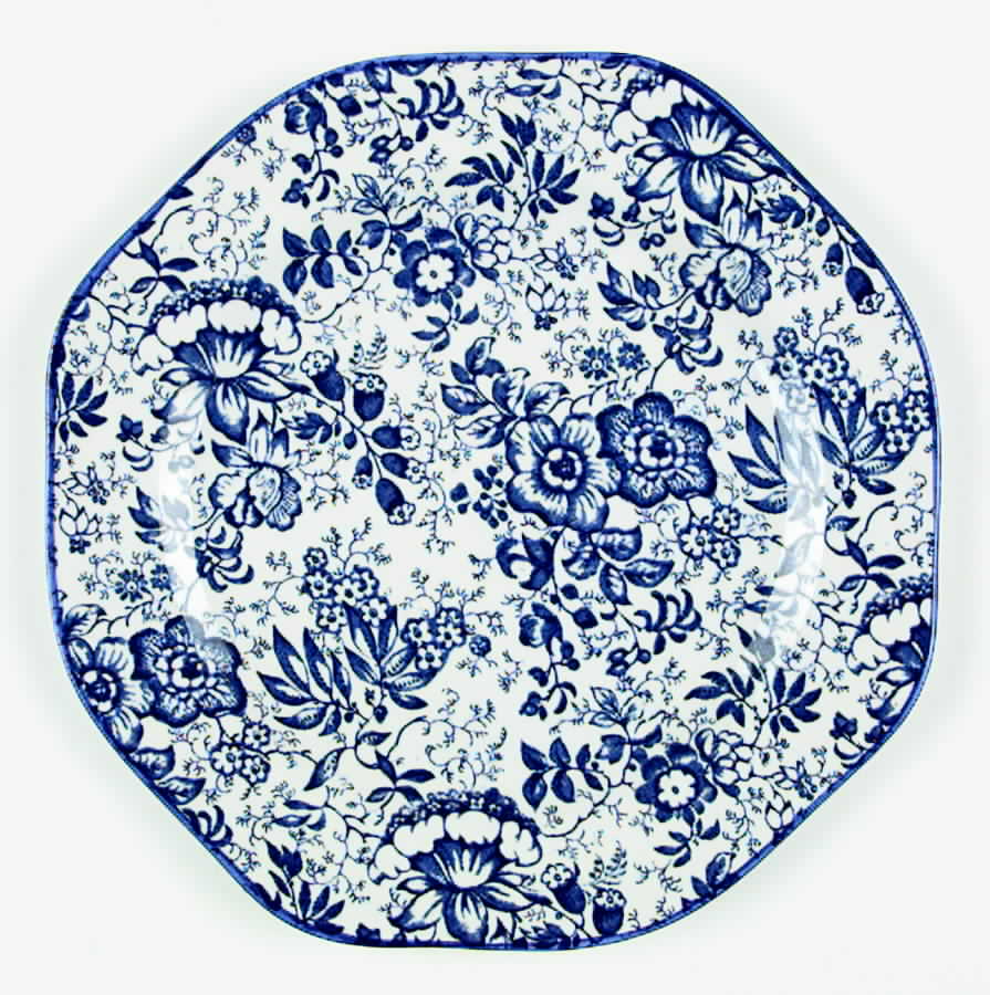 18th Century Chintz(New, Majestic Shape) Dinner Plate by James Kent (England)-1