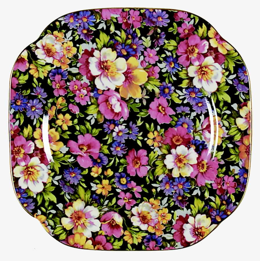 Lydia (New, Majestic Shape) Square Bread & Butter Plate by James Kent (England)-1
