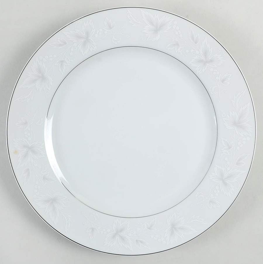 White Fantasy Dinner Plate by Ken Kraft-1
