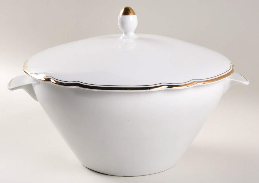 KHL21 (Gold Trim) Round Covered Vegetable by Kahla-1
