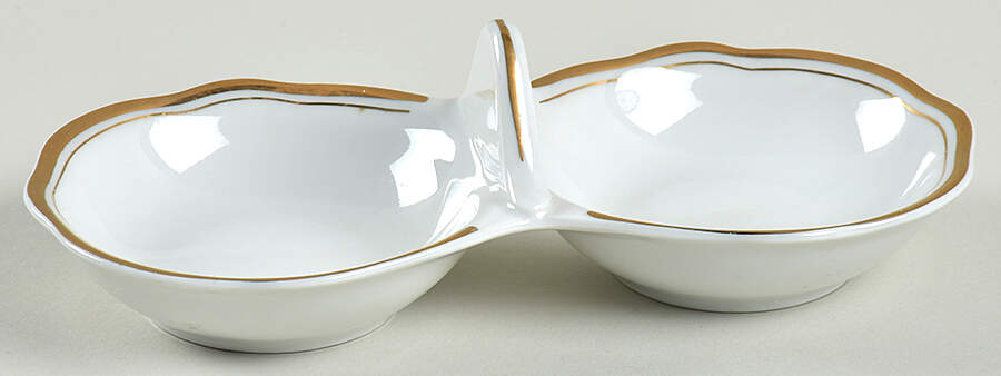 KHL21 (Gold Trim) Double Salt Dip by Kahla-1