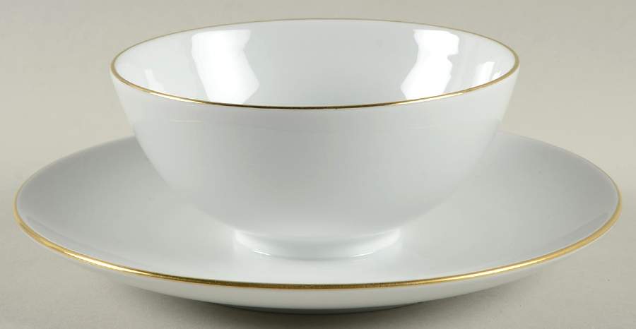 Decor 05 (Urbino) Gravy Boat with Attached Underplate by KPM-1