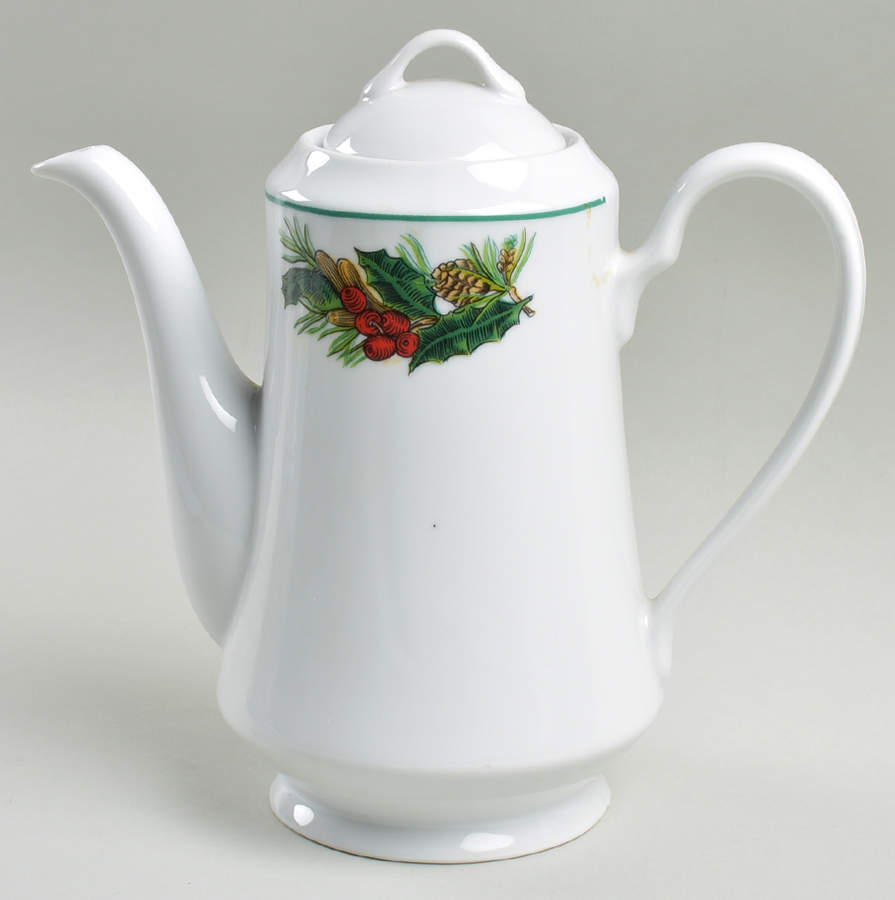 Christmas Heritage Coffee Pot & Lid by Kopin-1