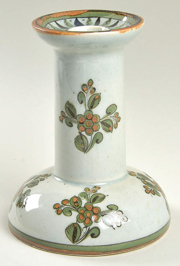 El Palomar Green 6" Candlestick by Ken Edwards Pottery-1