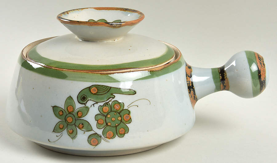 El Palomar Green 1 Qt Round Covered Casserole by Ken Edwards Pottery-1
