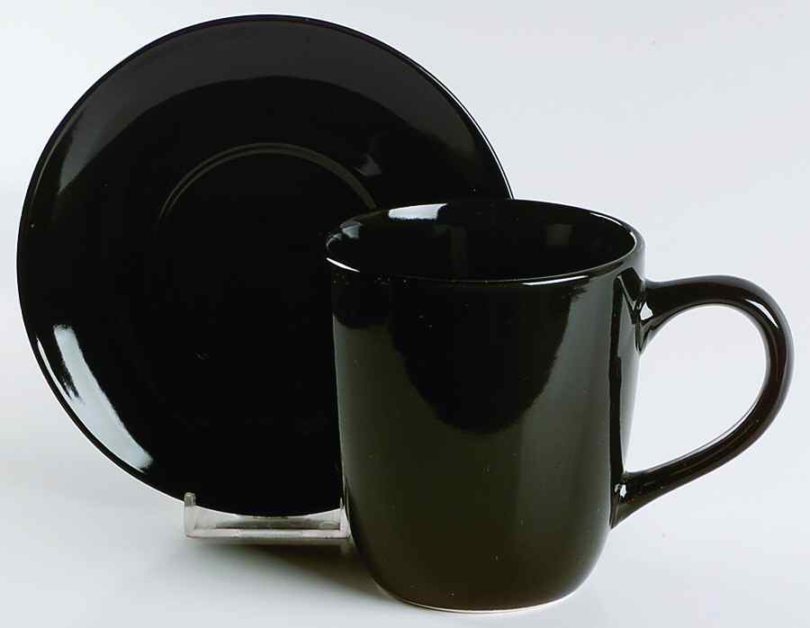 Maison Black Mug & Saucer Set (Normal Mug) by Kennex Group (China)-1
