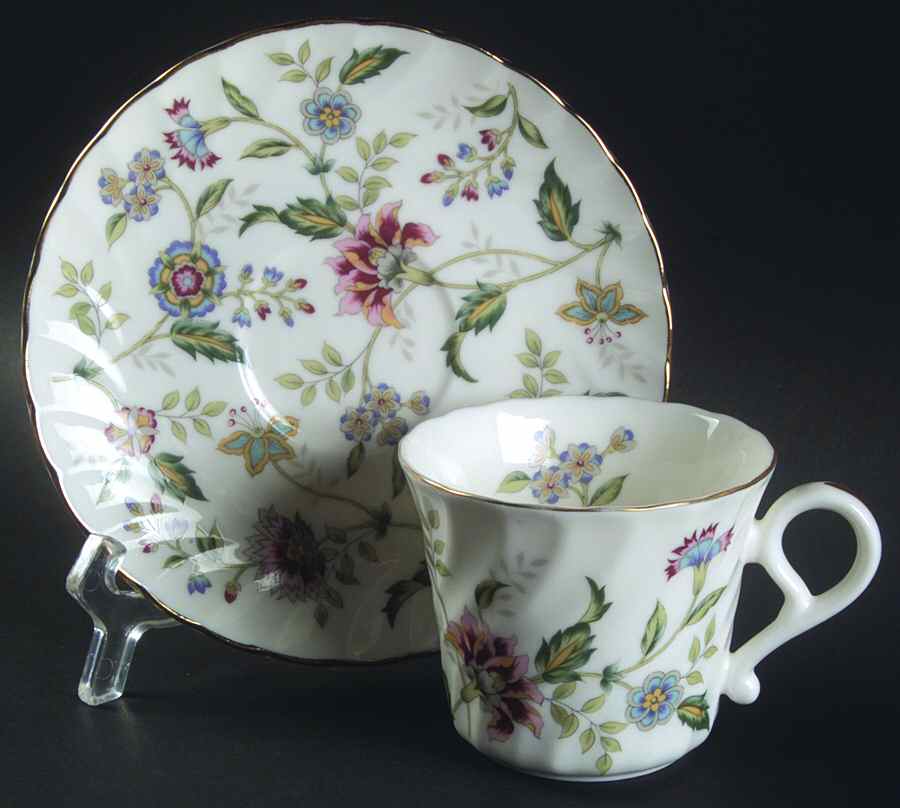BUCKINGHAM Flat Cup & Saucer Set by Keito-1