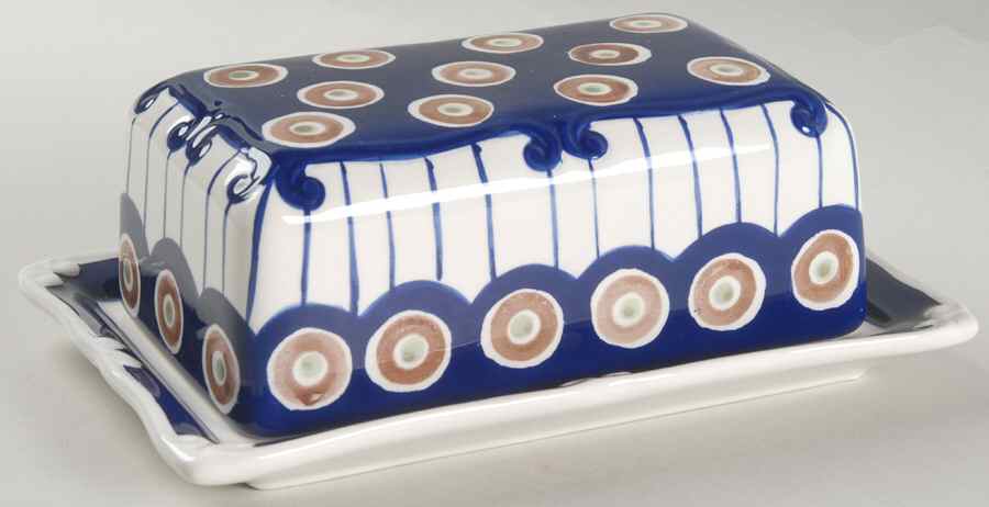 Circle 1/4 Lb Covered Butter by Kent Pottery-1