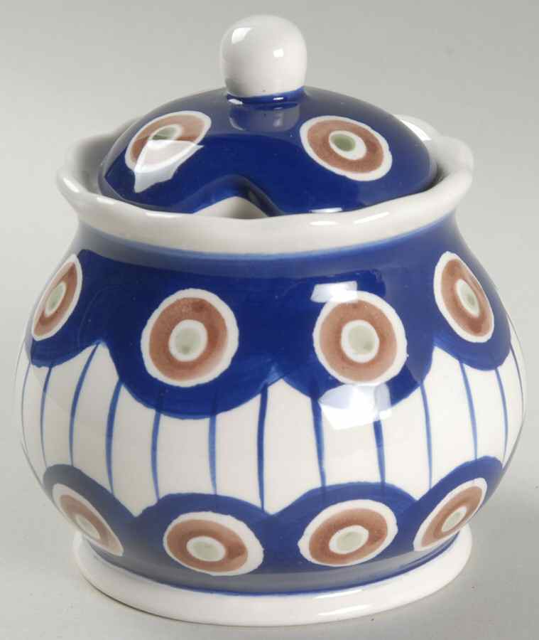 Circle Sugar Bowl & Lid by Kent Pottery-1
