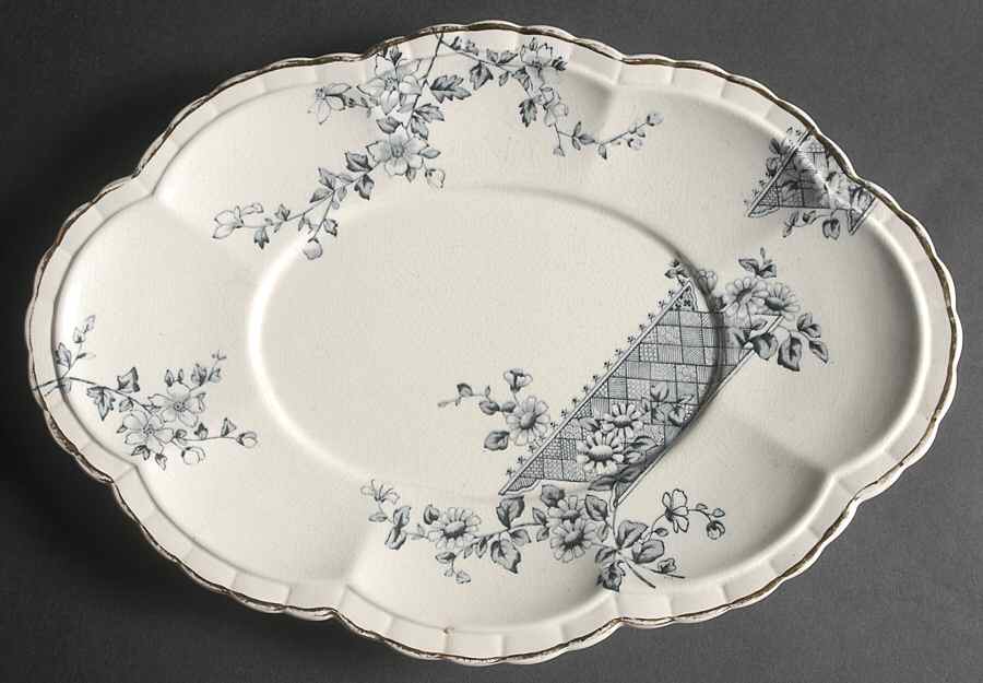 Essex Teal Underplate for Tureen by Keeling & Co-1