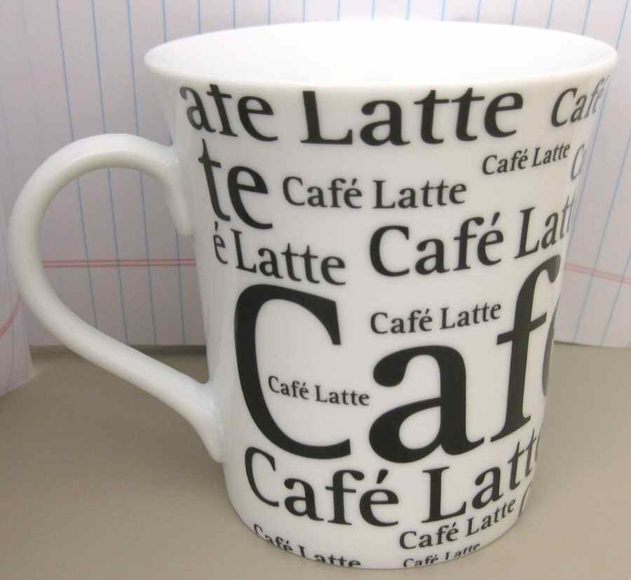 Writing Latte Mug by Konitz-1