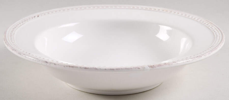 Rhone White Large Rim Soup Bowl by Kiss That Frog-1