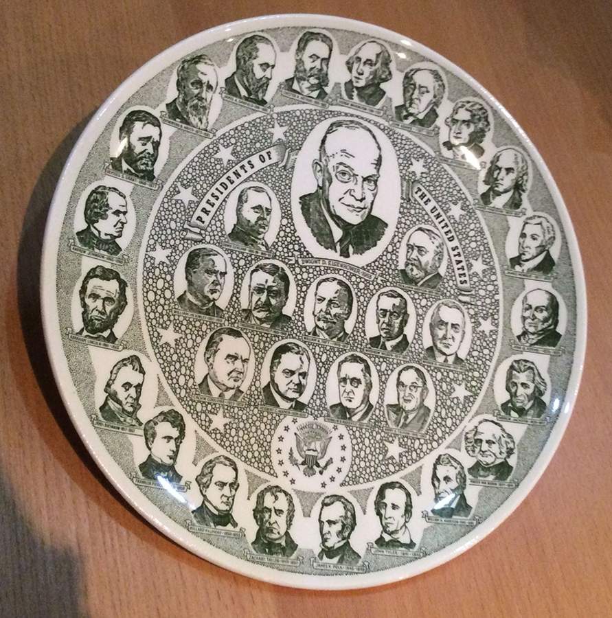 Presidents of the United States Dinner Plate by Kettlesprings Kilns-1