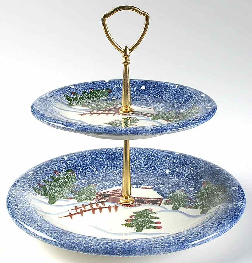 K2M1 2 Tiered Serving Tray (Dinner & Salad Plate) by Katherine Michaels-1