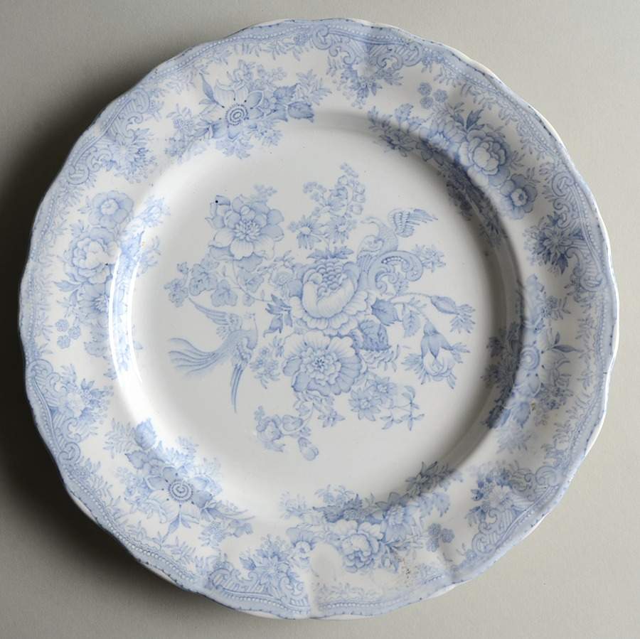 Asiatic Pheasants Blue Dinner Plate by Keeling & Co-1