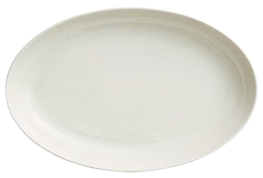 Crackle Opal 12" Oval Serving Platter by Kim Seybert-1
