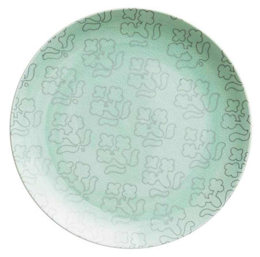 Trellis Sea Glass Dinner Plate by Kim Seybert-1
