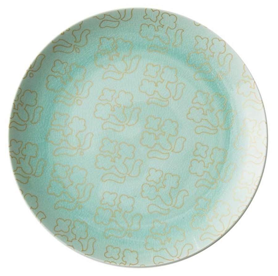 Trellis Sea Glass Dinner Plate by Kim Seybert-1