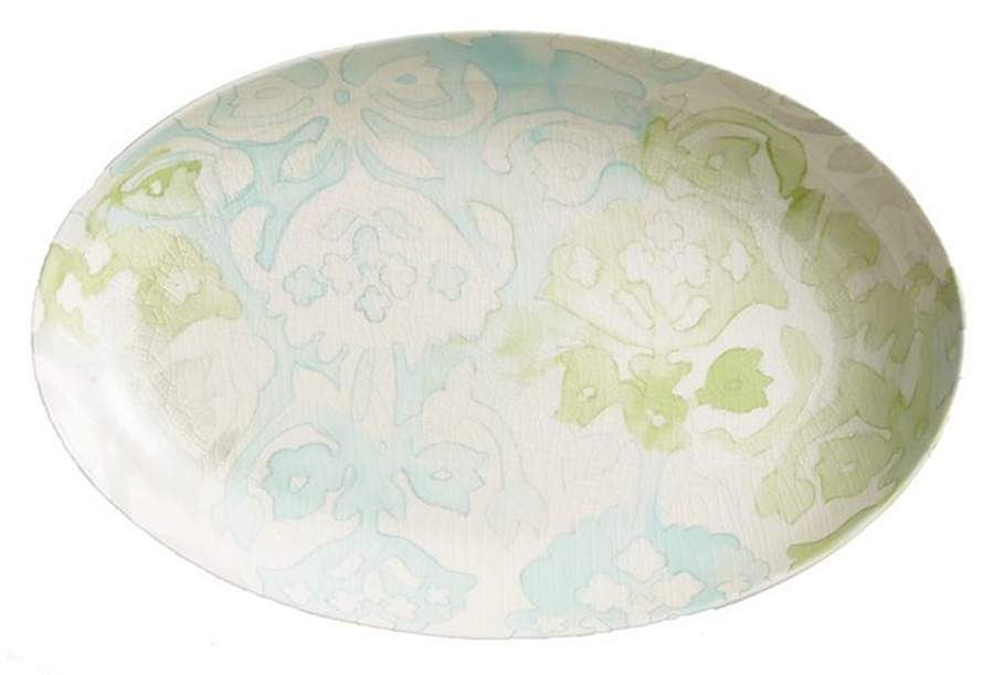 Water Color 12" Oval Serving Platter by Kim Seybert-1