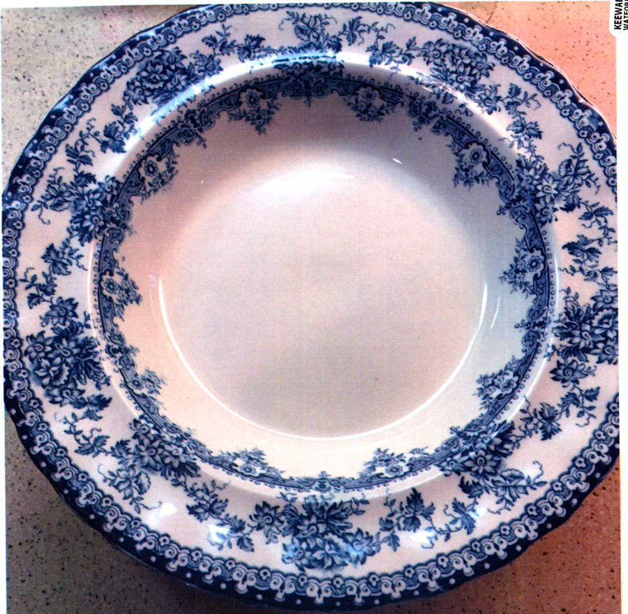 Watford Blue Large Rim Soup Bowl by Keeling & Co-1