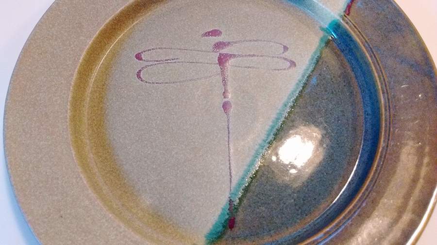 Dragonfly Dinner Plate by Kimbrell Frazier Stu-1