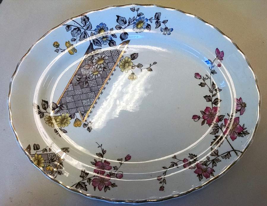 Essex Multicolor 10" Oval Serving Platter by Keeling & Co-1