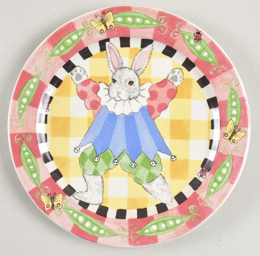 Peas and Thank You Child's Plate by Kelly B Rightsell Designs-1