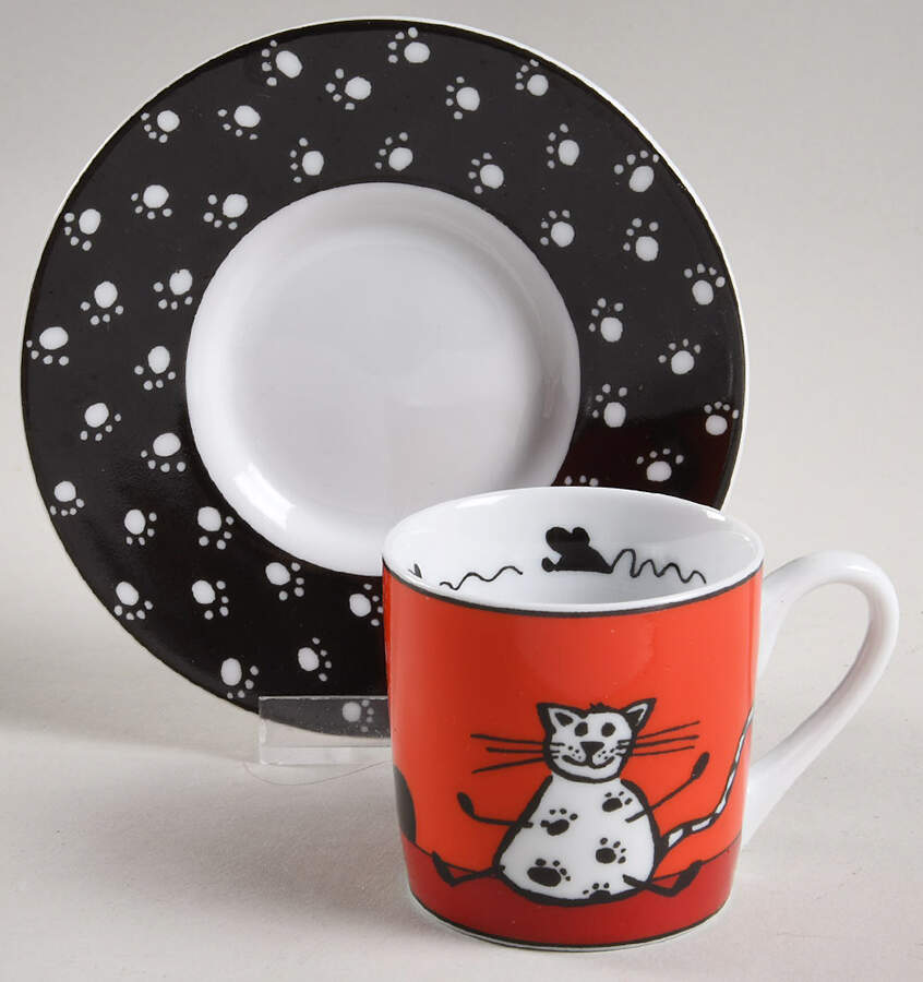 Kity Cat Espresso Cup and Saucer Set by Konitz-1