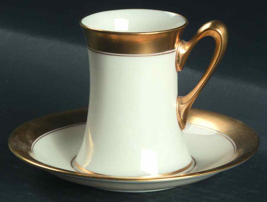 86 1-2 Chocolate Cup & Saucer Set by Lenox-1