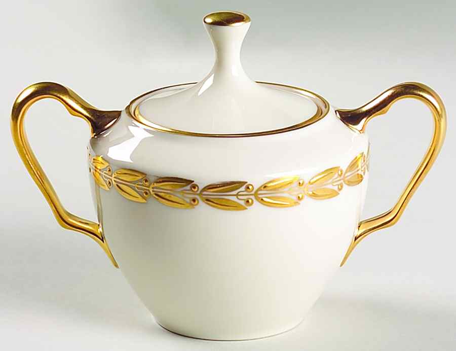Antoinette Ivory Sugar Bowl & Lid by Lenox-1