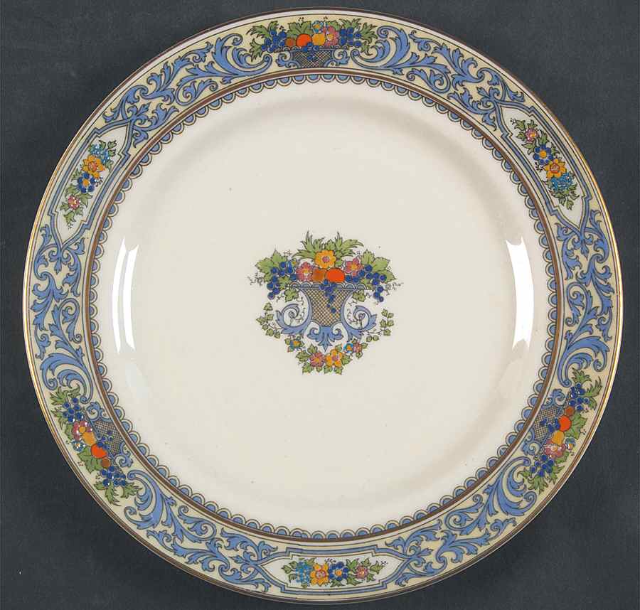The Autumn (Black Or Green Stamp) Dessert/Pie Plate by Lenox-1