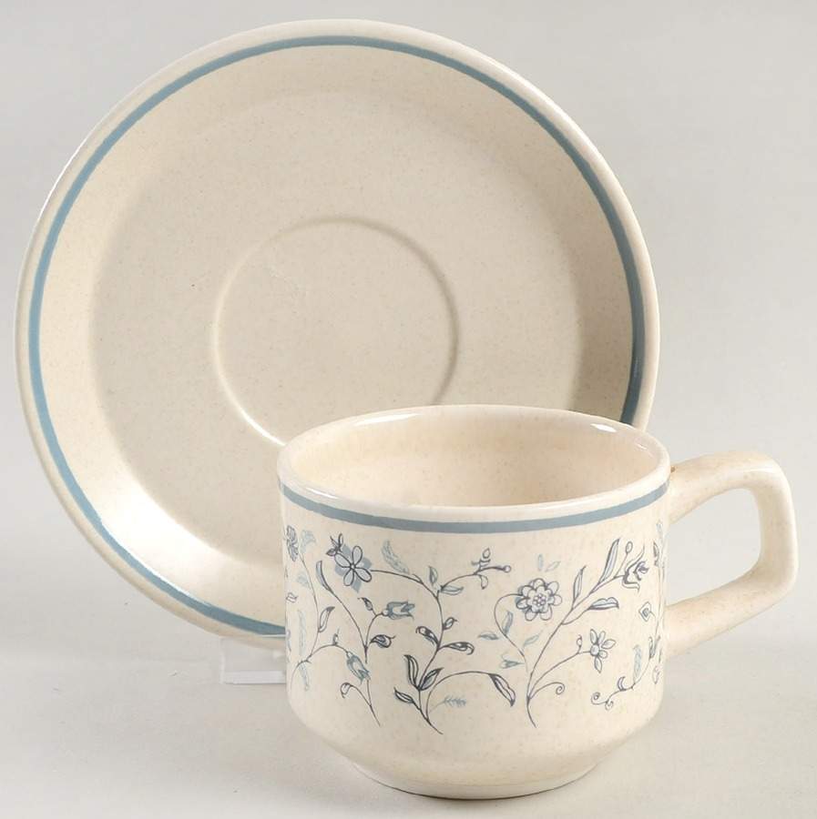 Blue Breeze Flat Cup & Saucer Set by Lenox-1