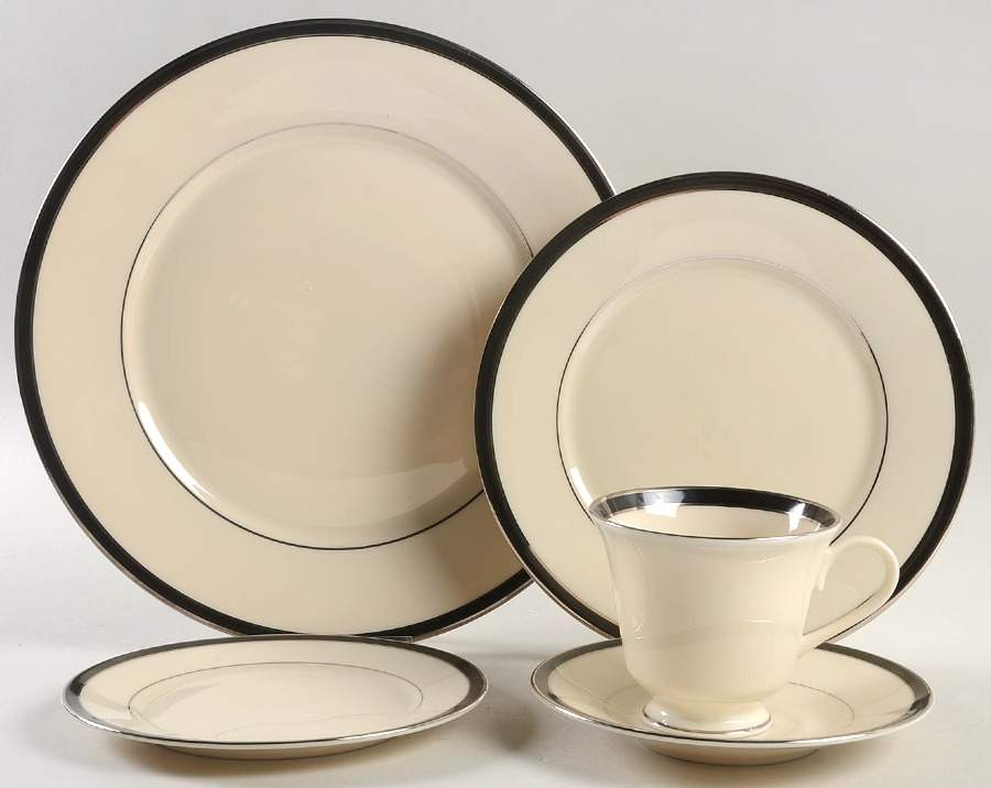 Black Royale 5 Piece Place Setting by Lenox-1